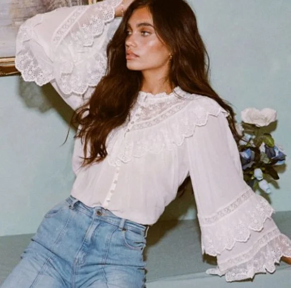 Spell | Tops | Nwot Spell Ella Lace Blouse Xl | Poshmark